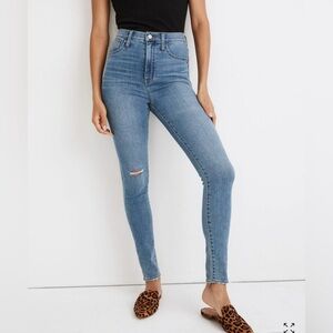 Madewell High-Rise Roadtripper Jeggings in Keele Wash: Knee-Rip Edition size 29P